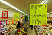 Hier vindt u smeerkaas en salami