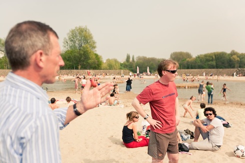 Nieuwe krekenplas aan strand van Sport- en Recreatiepark Blaarmeersen
