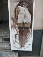 Straatpudeur met Gentse kant