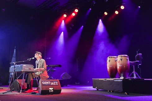 Gil Scott-Heron op Gent Jazz 2010, door Bruno Bollaert