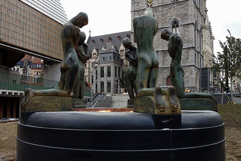 Plaatsing fontein