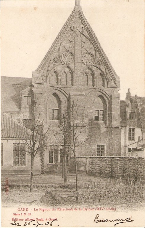 Serie 1 nr. 22 De puntgevel van de refter van de Bijloke