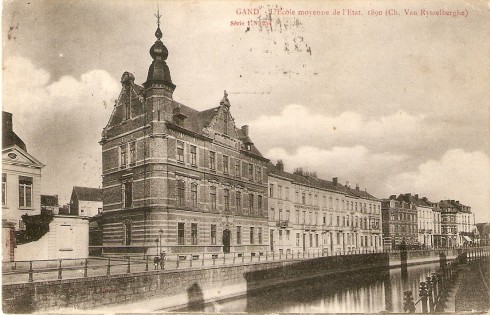 Serie 1 nr. 254 Rijksmiddelbare school . 1890 (Ch. Van Rysselberghe)