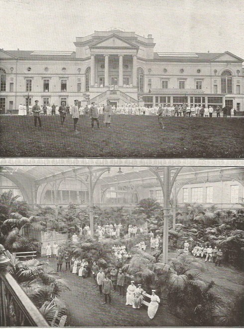 Fotoâ€™s uit het Kriegsalbum von Gent, 1916, p.32. Blijkbaar wisten de soldaten van de Keizer de Palmenzaal in het Casino te waarderen. 