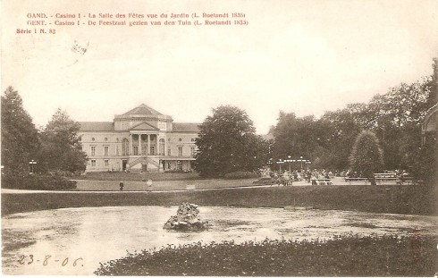 Serie 1 nr. 82 Het Casino I. De feestzaal gezien van de tuin (L. Roelandt 1835)