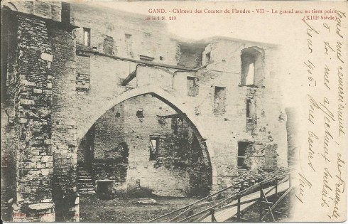 Serie 1 nr. 213 Gravensteen VII. De grote puntboog (XIIIde eeuw)