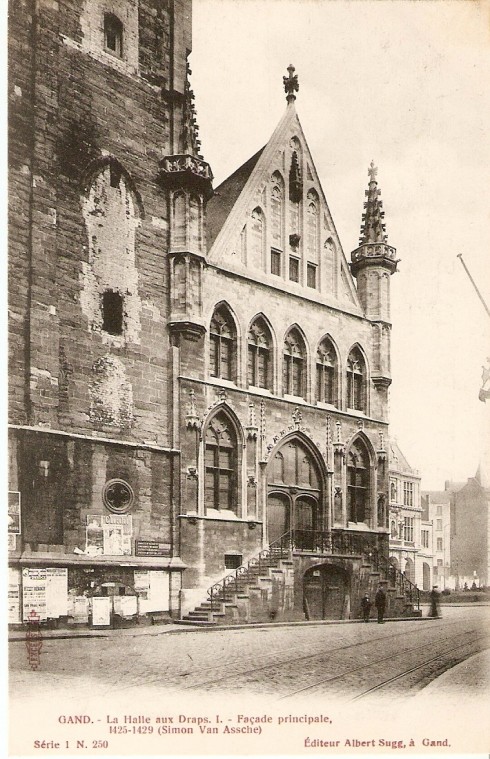 Serie 1 nr. 250 De Lakenhalle I-Voorgevel, 1425-1429 (Simon Van Assche)